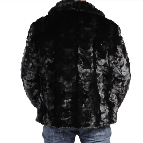 Men's Genuine Mink Bomber Coat Very High Quality Material And Craftsmanship - Picture 3 of 9